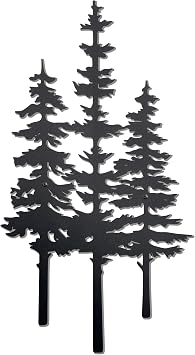 noxozoqm Metal Tree Wall Decor, Cabin Decor, Tree Decor, Rustic Wall Decor for Home Office Farmhouse Indoors and Outdoors Black