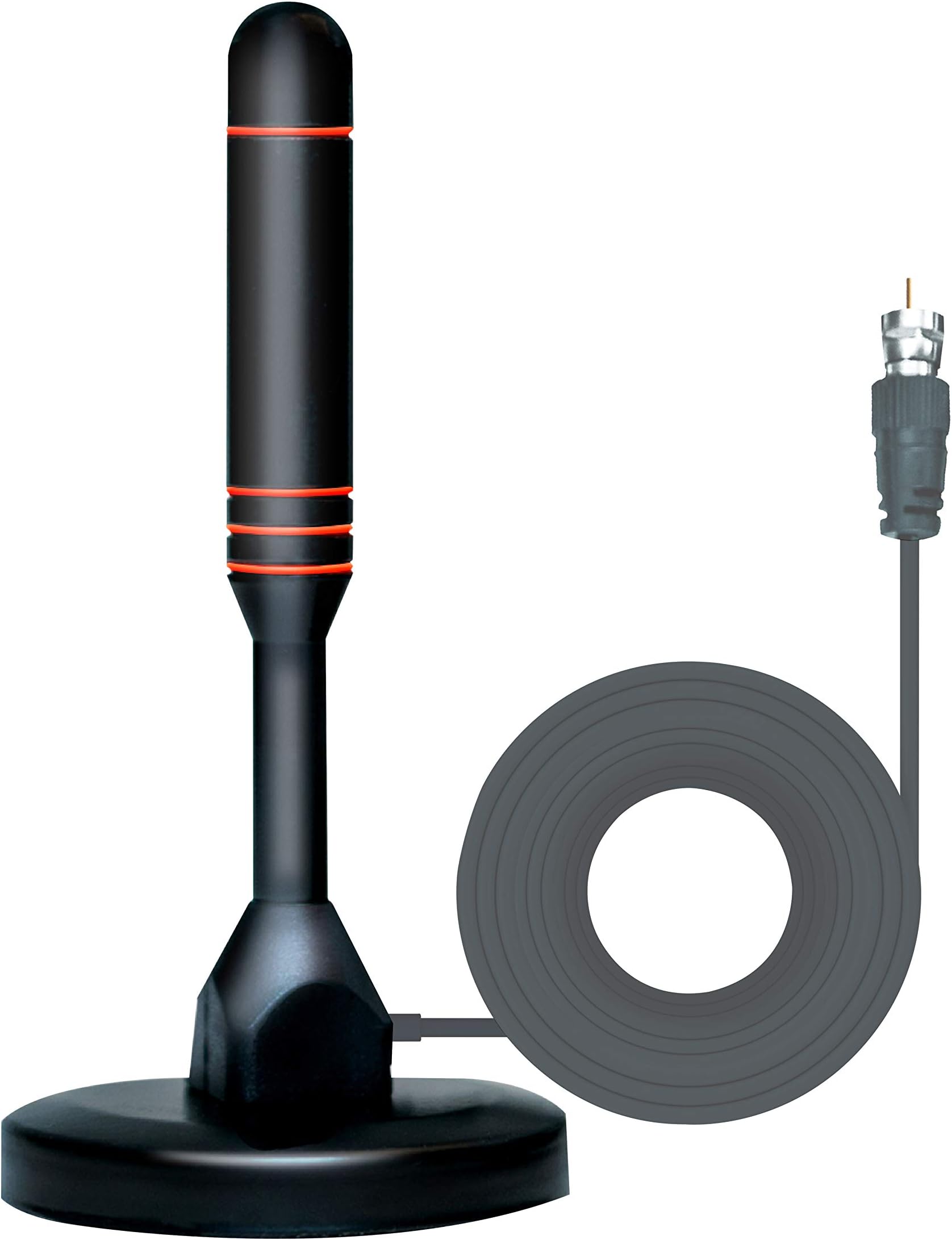 Luxtronic Magnetic Base Digital 50m Range DVB-T DVB-T2 TV HDTV Aerial Antenna (4K Ultra-HD Ready, ATSC 3.0 Ready, VHF and UHF)