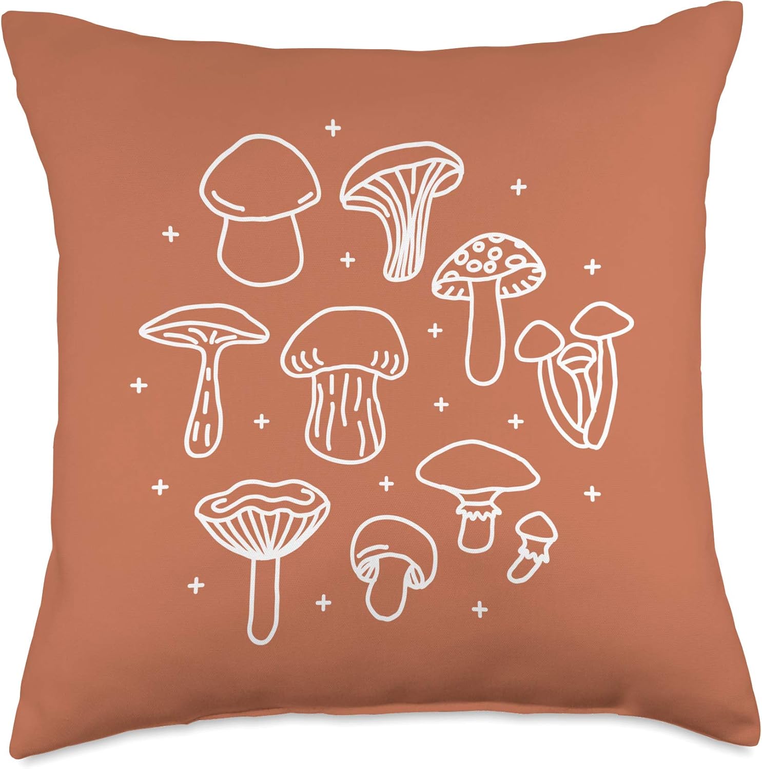 Cottagecore Mushrooms Cottage Forest Vintage Aesthetic Throw Pillow
