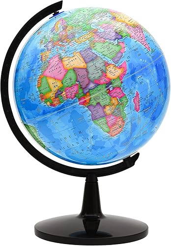 Globo mundial para el aprendizaje de los niños, globo interactivo de 12 pulgadas para niños con soporte, globos giratorios autoensamblados para