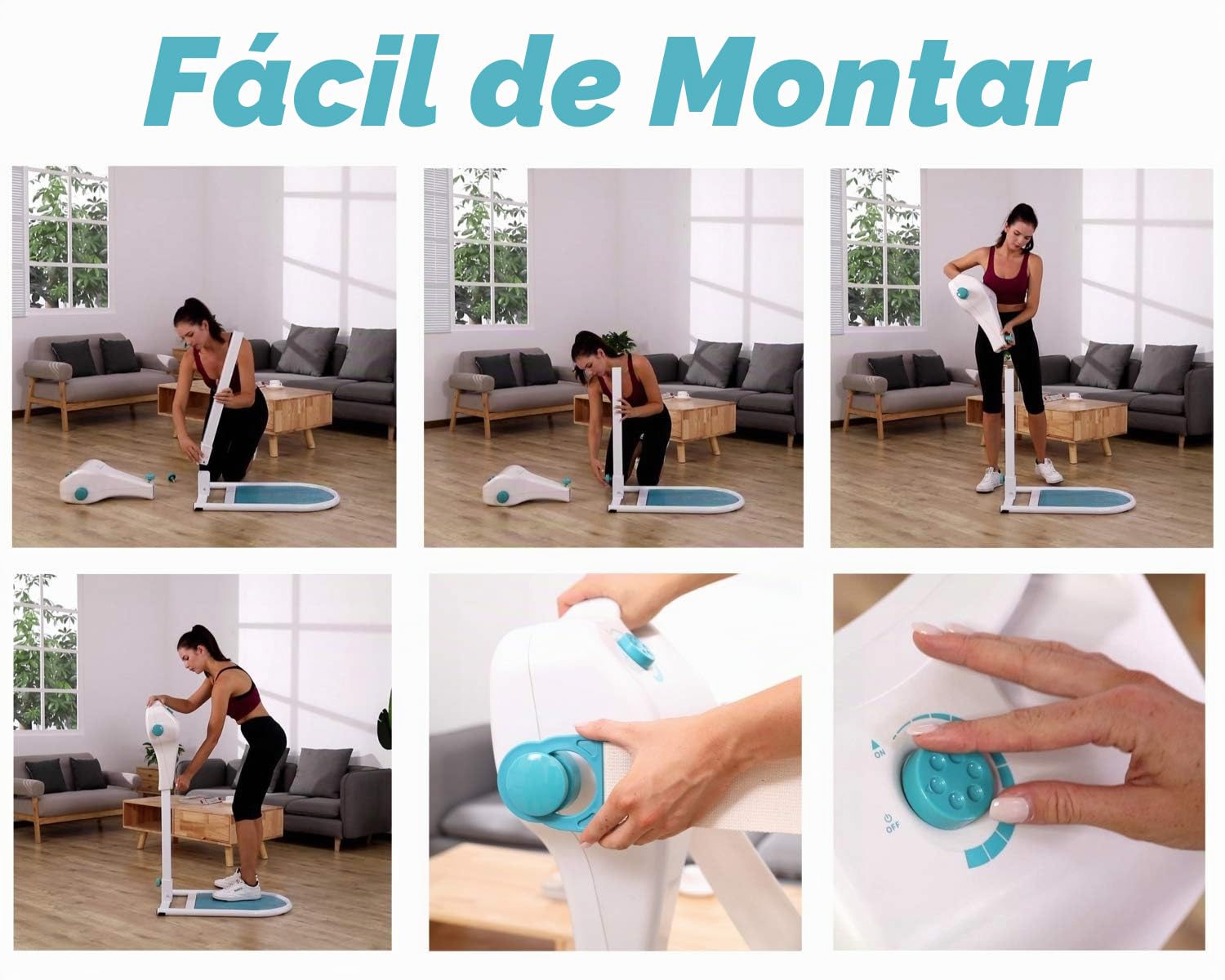 VibroMassager, VarioLux, placa de vibración, 12 velocidades, 4 innovadoras bandas anticelulíticas, motor silencioso