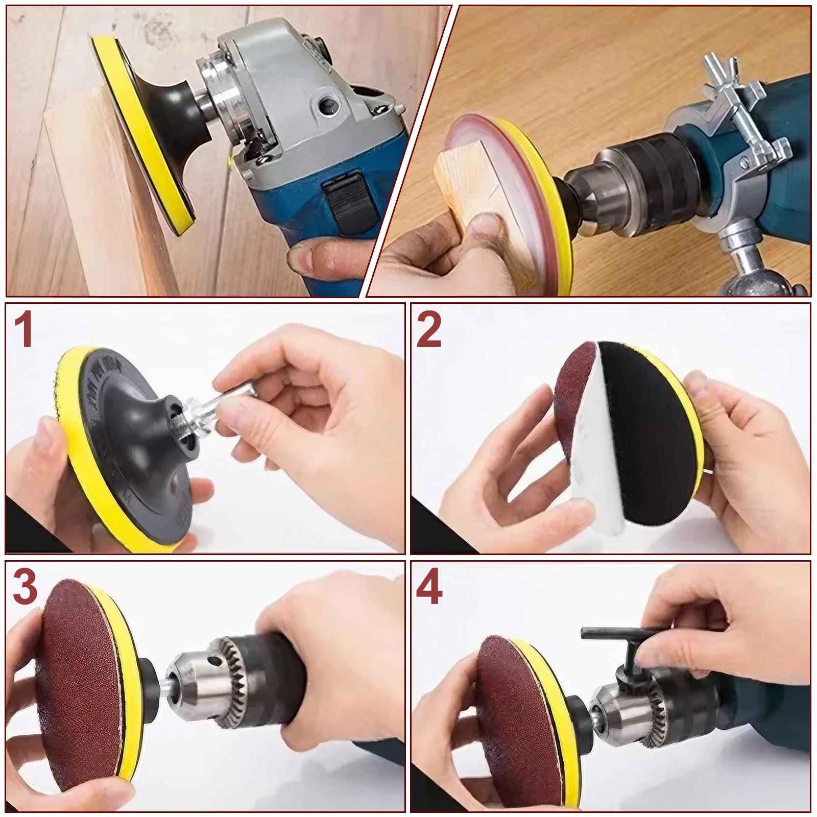 102 Kit Dischi Carta Abrasiva Dischi Abrasivi 125mm Grana 60 80 120 160 240 320 400 600 800 1000 Kit di Levigatura Dischetti Abrasivi per Levigatrice Accessori Trapano