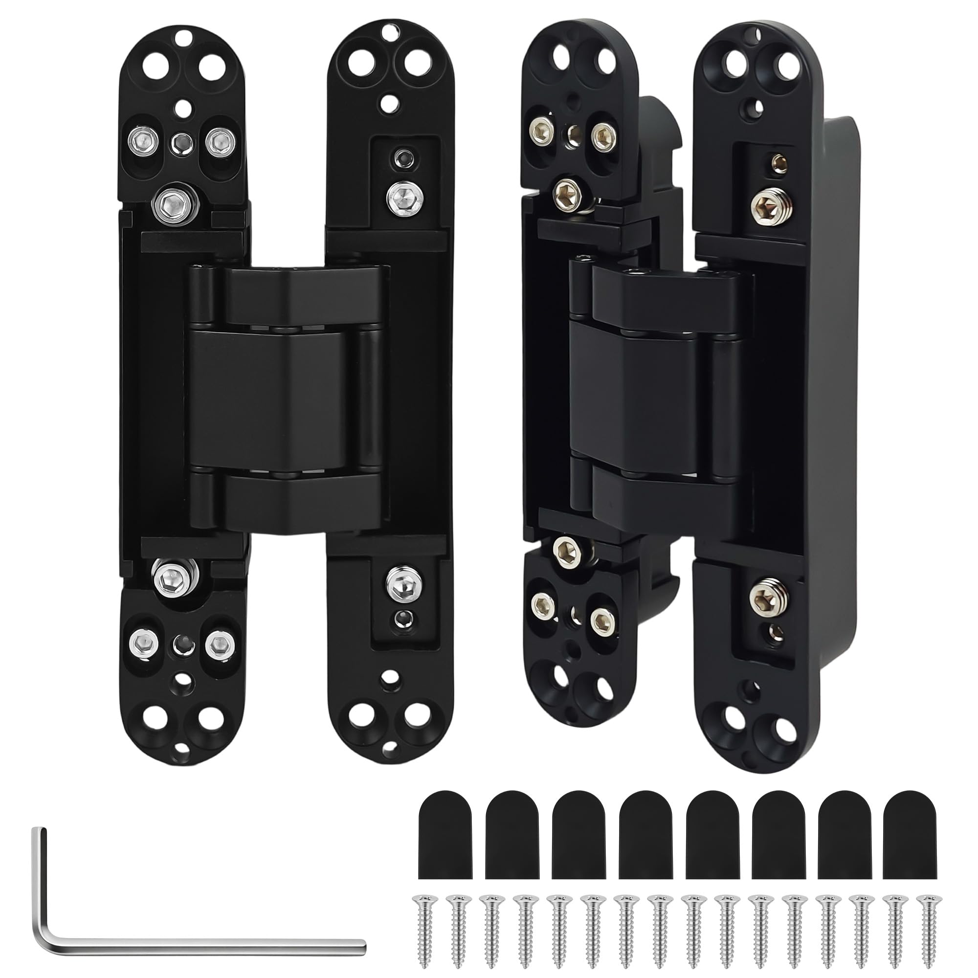 Axincardarm 2 Pack Concealed Hinges Black Hidden Door Hinges