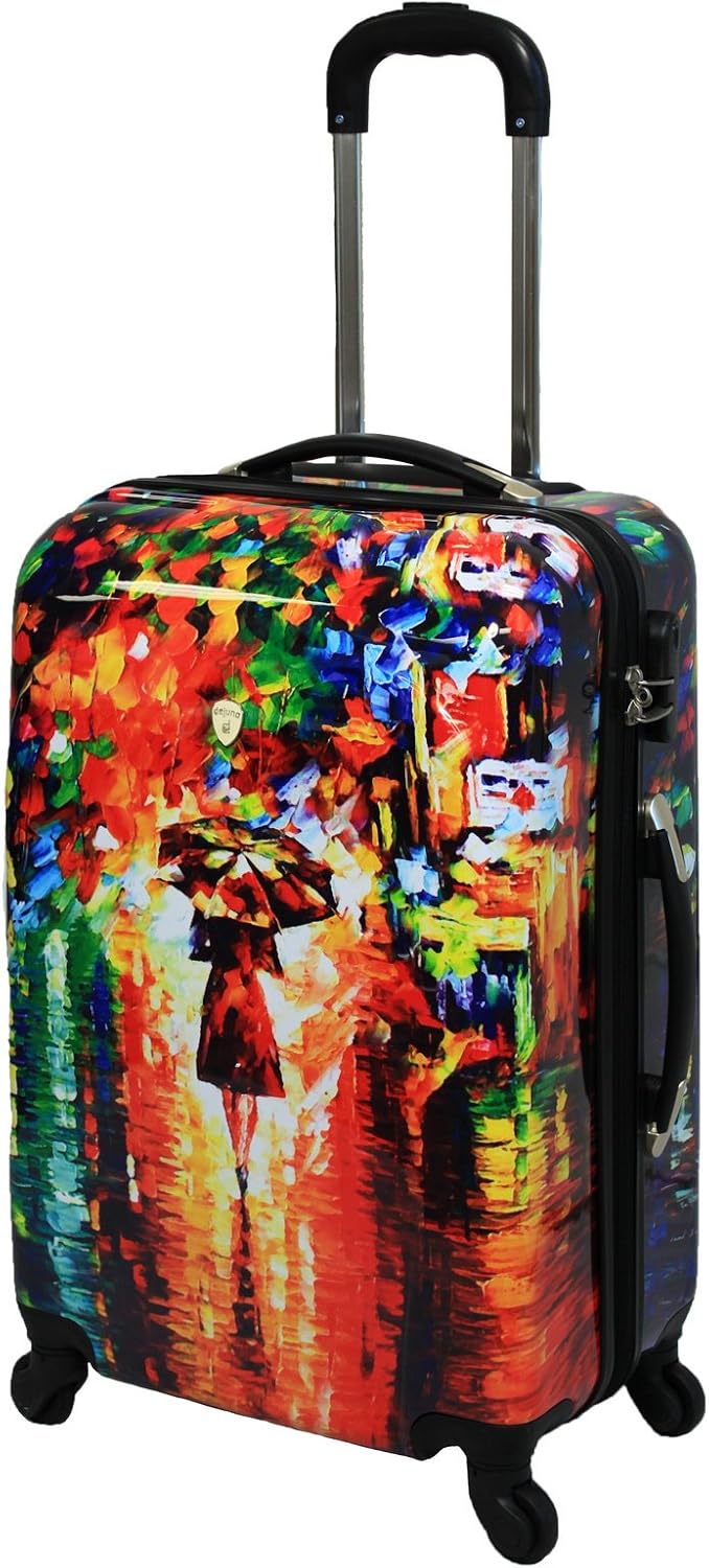 Dejuno Women's 3-Piece Lightweight Hardside Spinner Upright Luggage Set, Multicolor, One Size