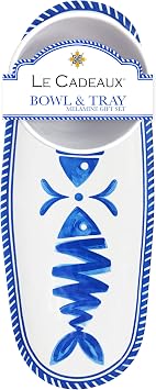 Le Cadeaux Melamine Bowl and Tray Gift Set, Mediterraneo