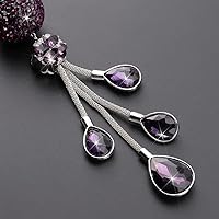 Vista 4 de OTOSTAR Accesorios colgantes brillantes con bola de cristal y gotas para coche, dijes de espejo retrovisor interior con atrapasoles, accesorios