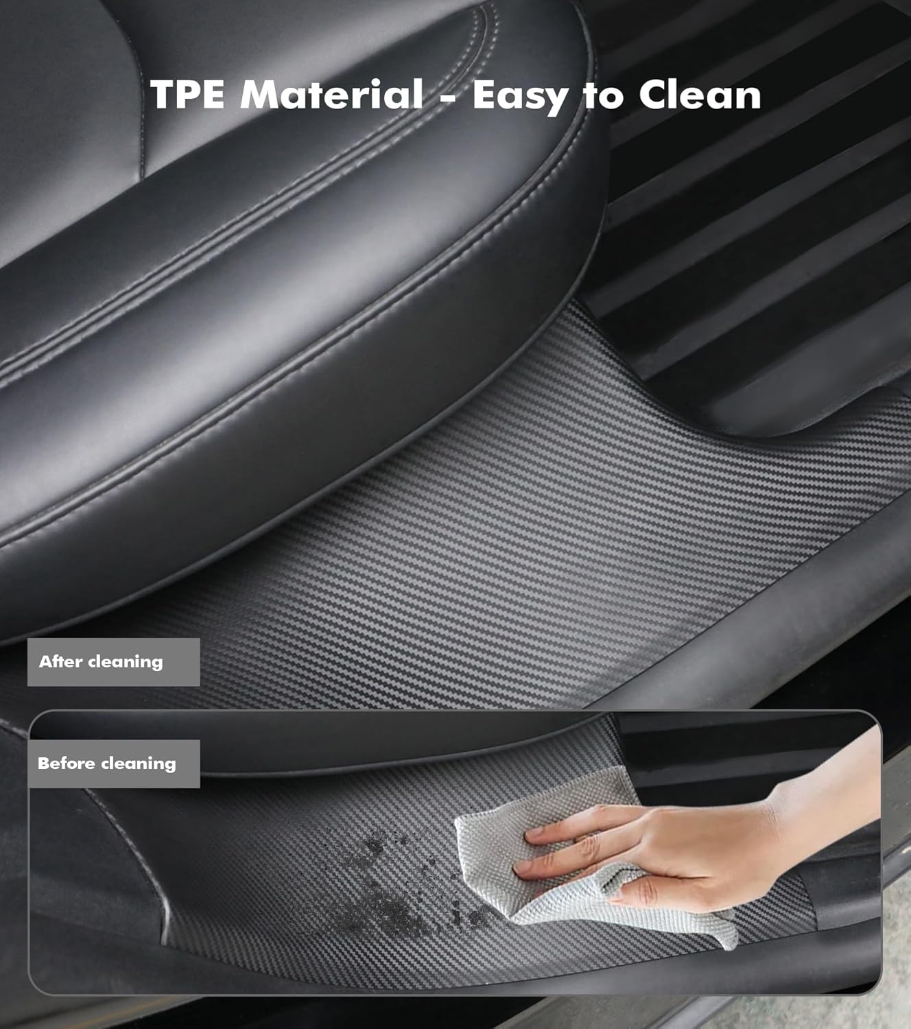 PM Auto Door Sill Trim Protector for Tesla Model Y 2020-2024 Accessories Vehicles Automotive Door Entry Guard Scuff Plate Hallway Protector