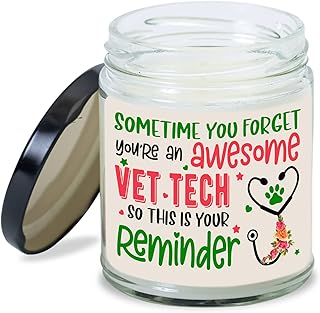 MEDROC Vet Tech Candle Awesome Vet Tech Thank You Funny Gift for Vet Tech Coworker Women Men, Birthday Christmas Gift for Vet Tech, Veterinary Technician Week Gift for Vet Tech Home Decor