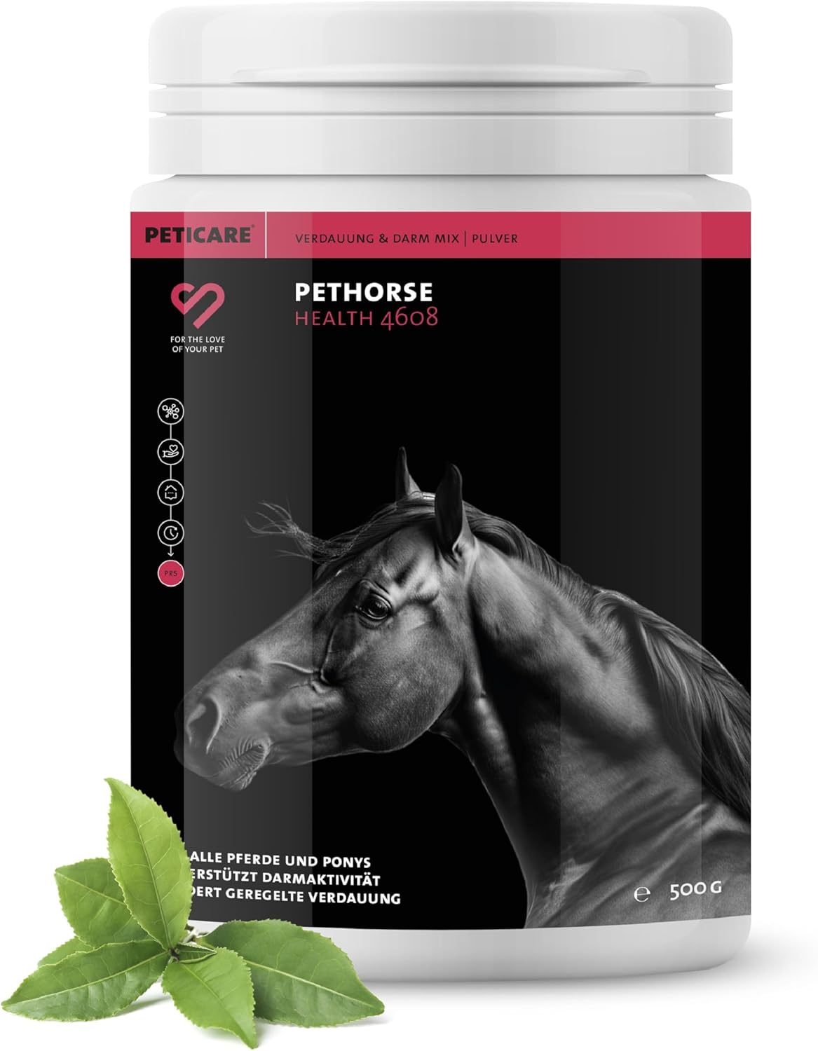 Peticare Natural Digestive Powder for Horses | Intestinal Health & Immune Support, Gut Flora | Ideal for Diarrhea | Plant Ingredients | GMO Free | petHorse Health 4608