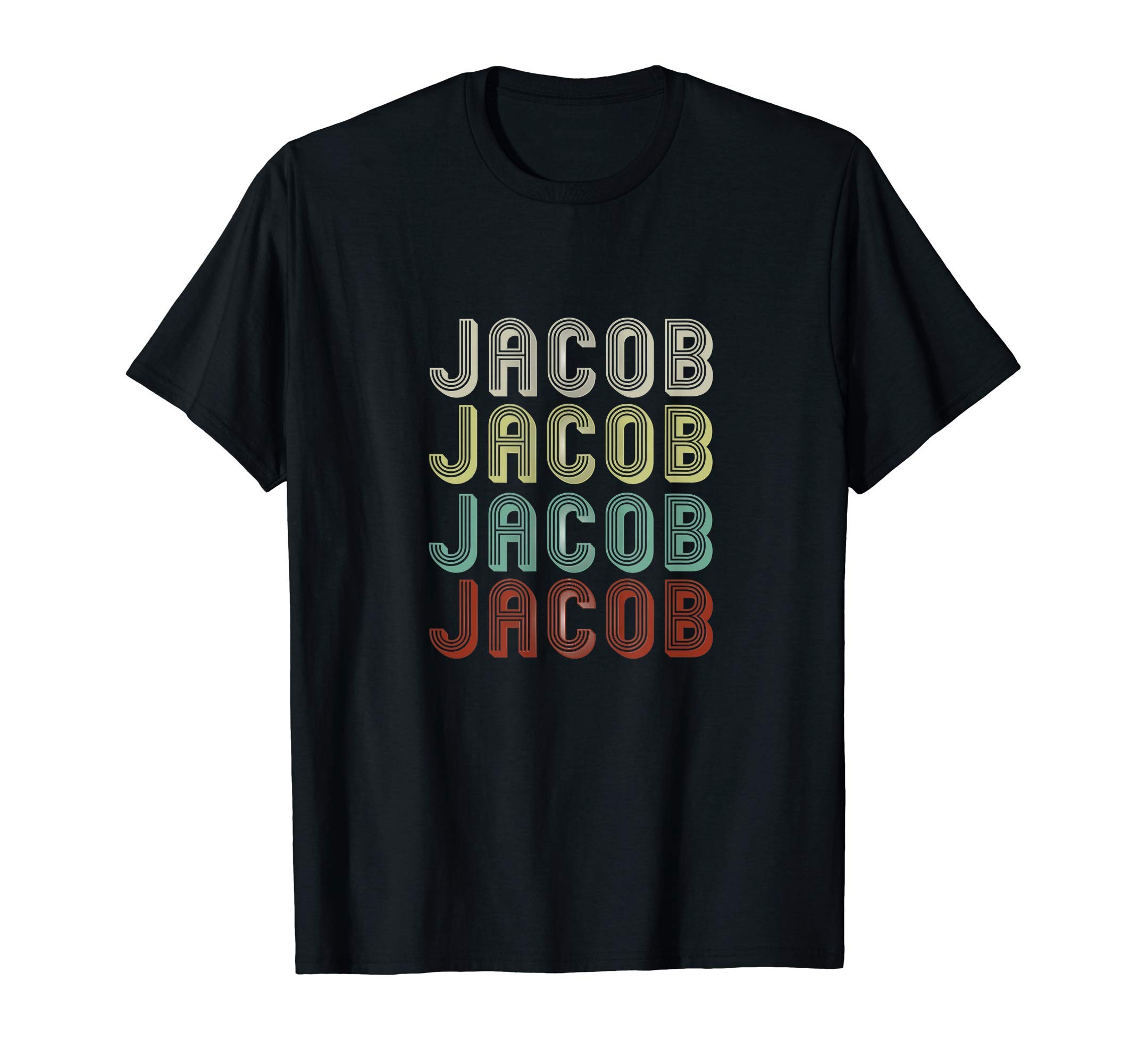The Name Is Jacob In Retro Vintage Disco Funny Men T-Shirt