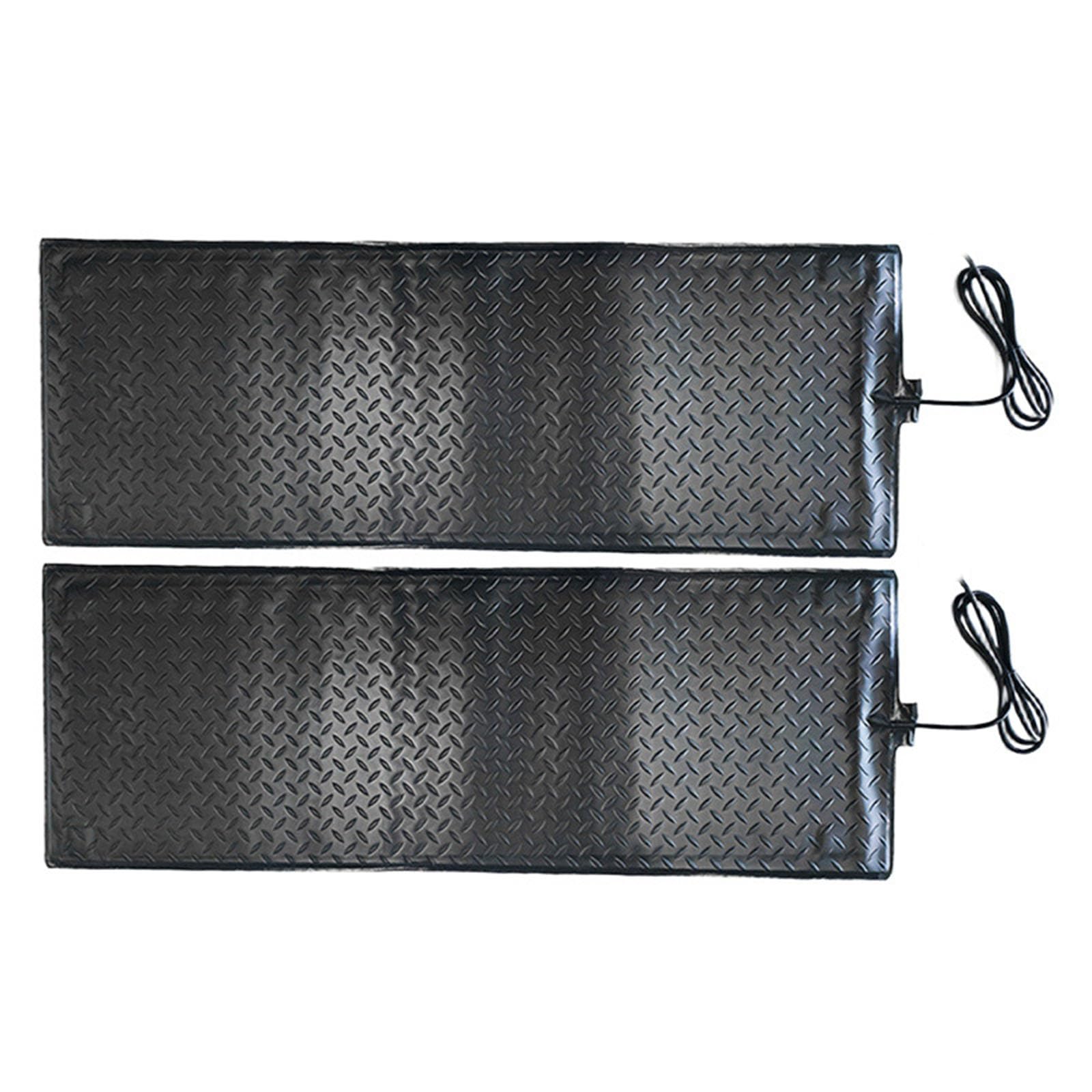 Le tapis chauffant à 60 °C assure une fonte rapide et uniforme de la neige par temps froid