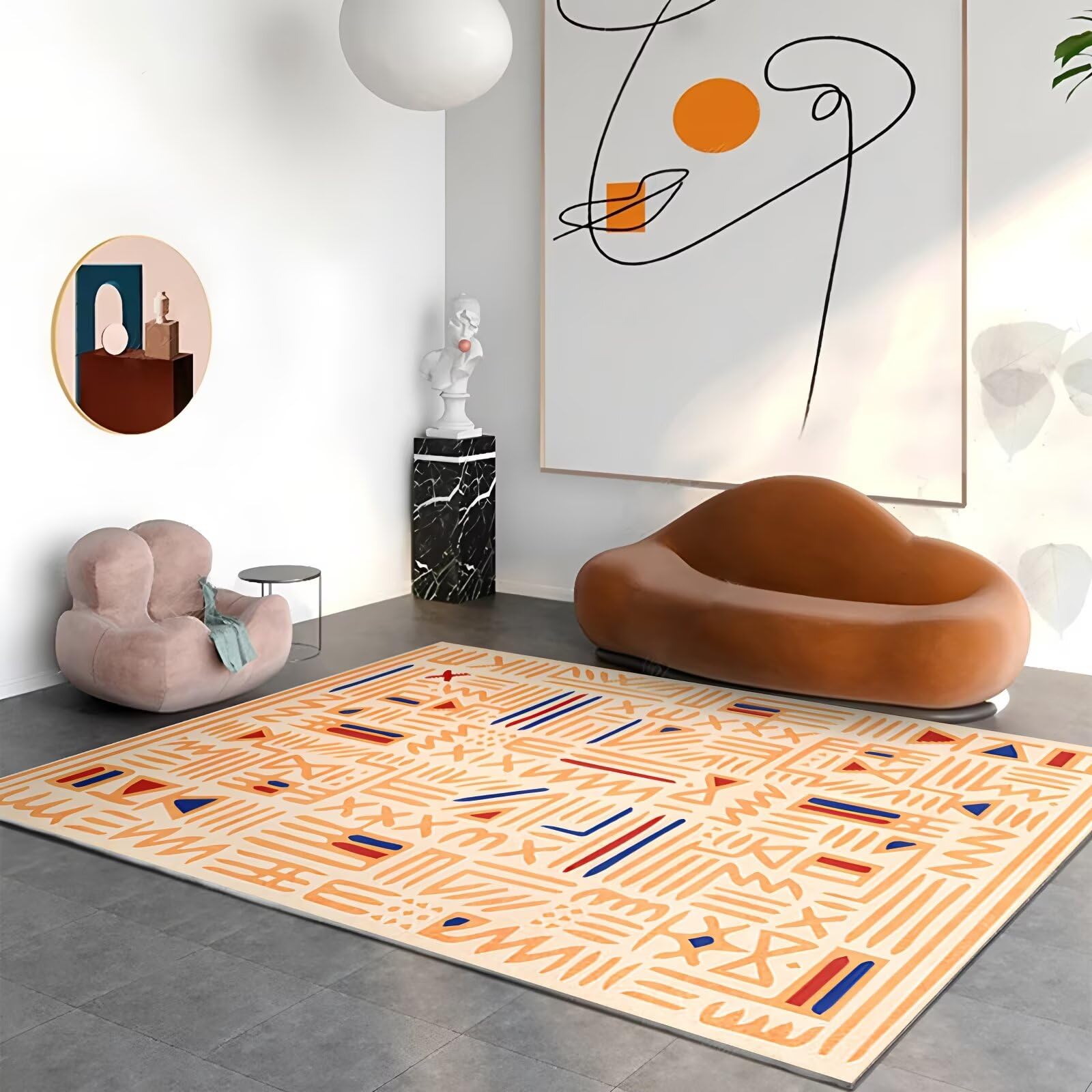 Alfombra de cocina moderna y lavable de 100x200 cm con base antideslizante