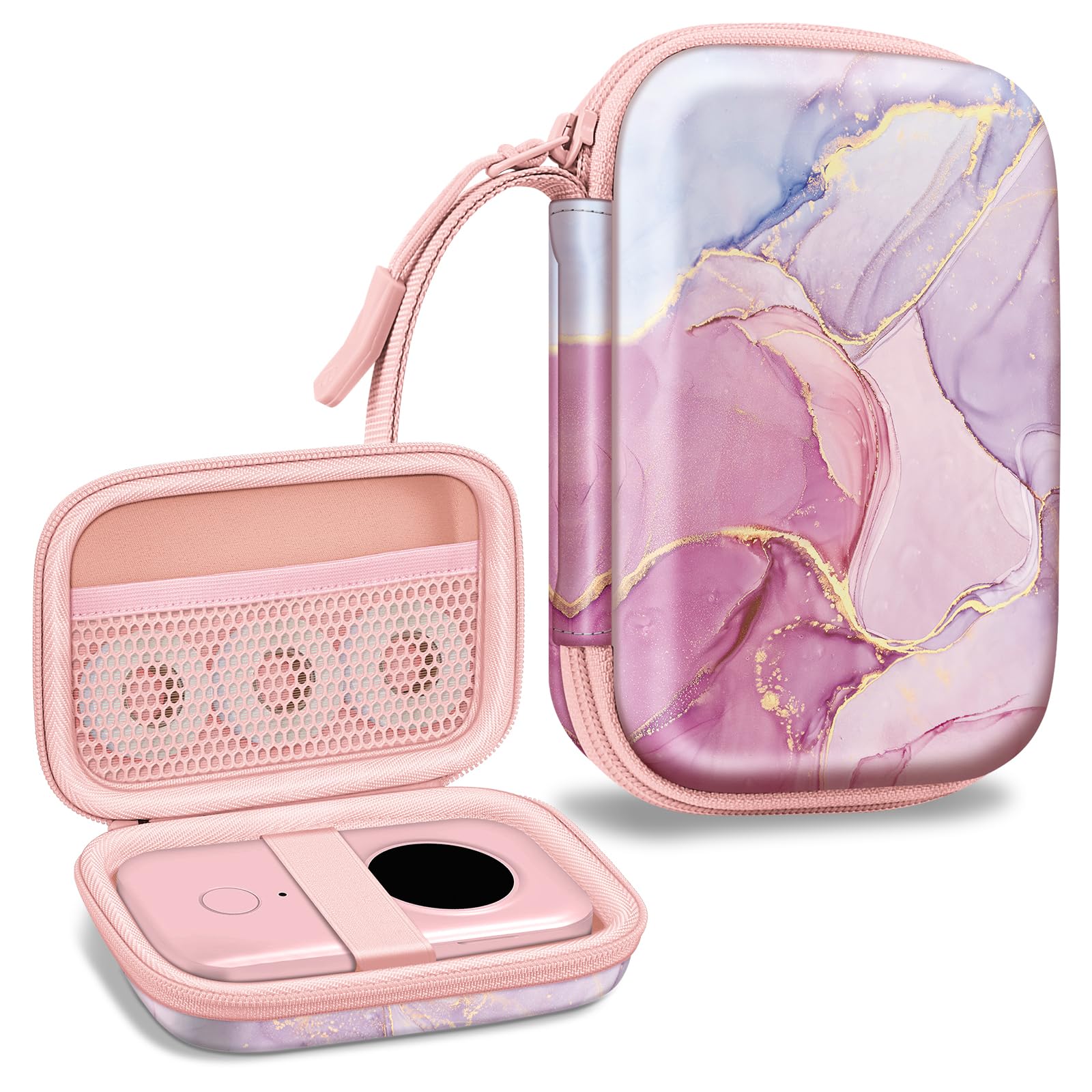 FINTIE Label Maker Case Compatible with Phomemo D30 D35, NELKO P21, SUPVAN E10, NIIMBOT D11 D110, JADENS D110, ORGSTA S001 - Portable Shockproof Hard