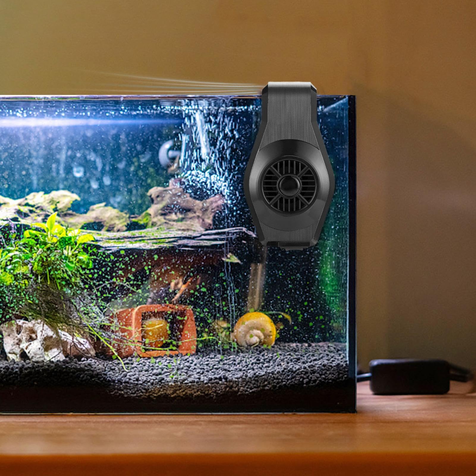 Ventilatore Raffreddamento Acquario, Ventilatore Per Acquari Di Acqua E Salata, Raffreddatore Potente Regolabile Controllo Temperatura Circolazione Aria Dissipazione Flusso D'aria