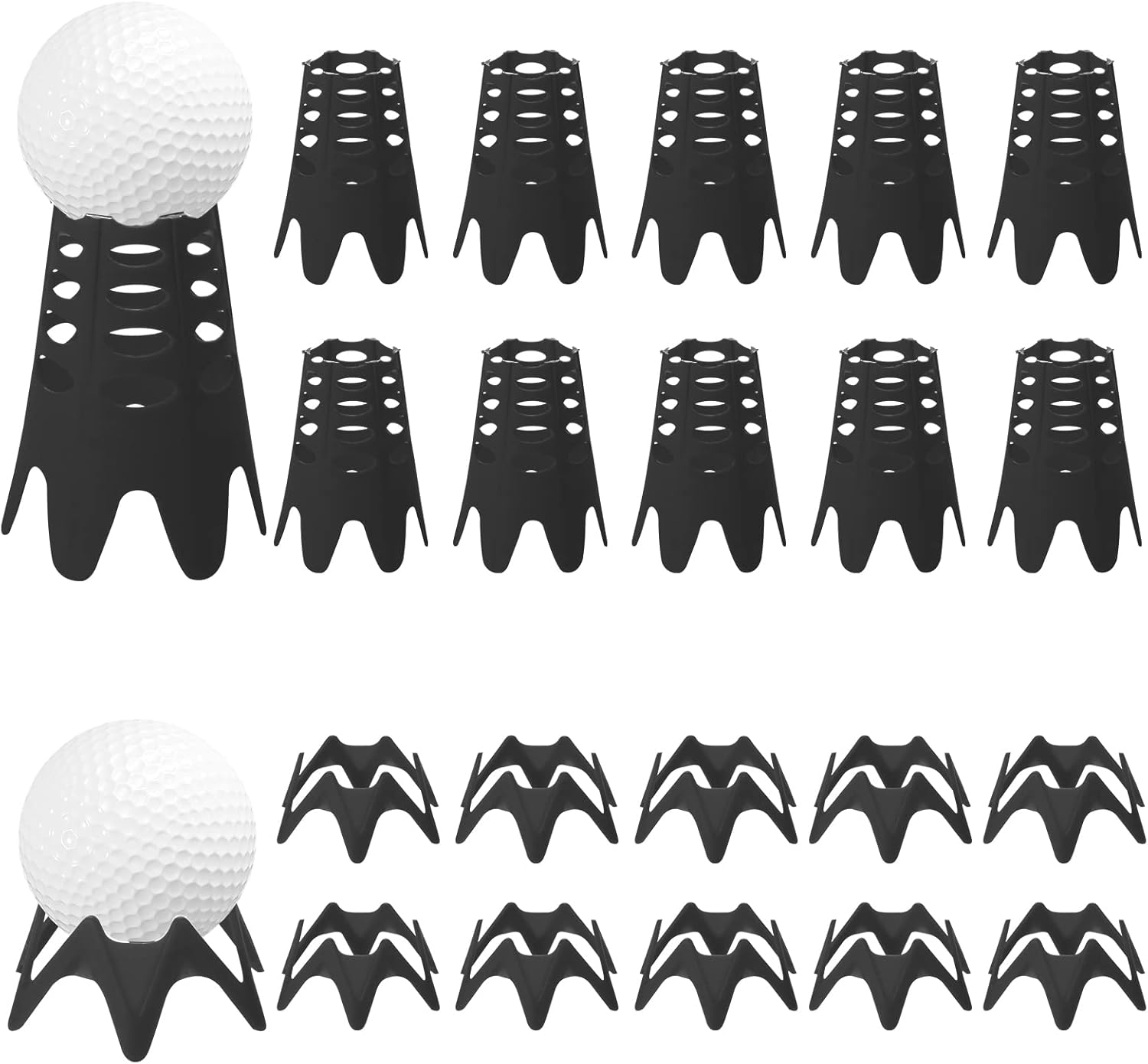 20pcs Golf Tees, Outdoor Indoor Plastic Golf Simulator Tees Practice