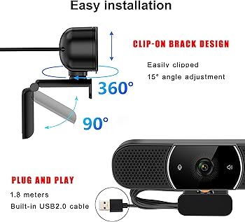 Matosio OwlBar Mini Conference Camera with Microphone and Speaker, Wide Angle 2k QHD USB Video Conference Camera for Meeting Room and Office, Compatible with Zoom, MS Teams, Google Meet, Laptop/PC/Mac