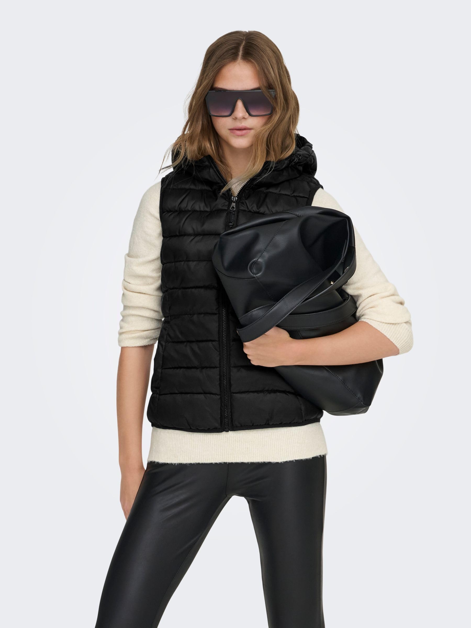 Only Kobiety Onldemy Kamizelka, Czarny, M