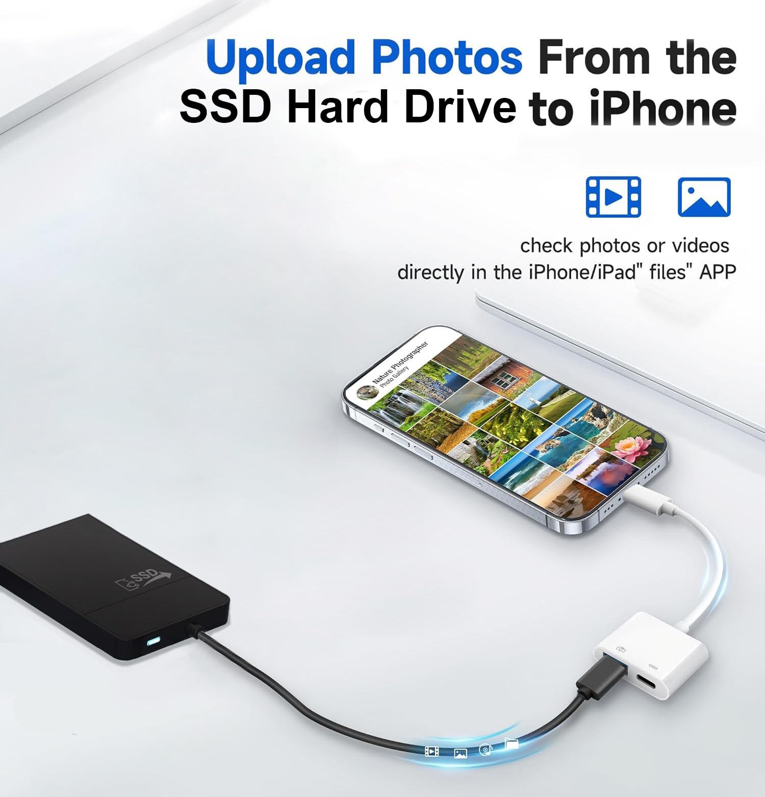 Amazon.co.jp: Apple Lightning - USBカメラアダプター 充電ポート付き 