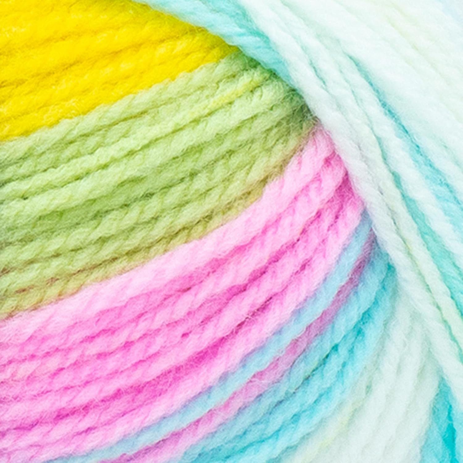 (1 Skein) Lion Brand Yarn Ice Cream Baby Yarn, Bunny Tracks