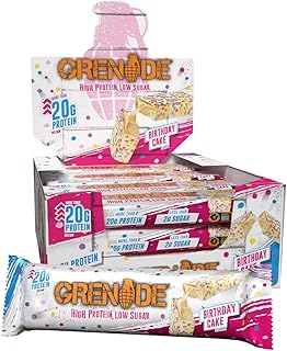 High Protein, Low Sugar Bar - Birthday Cake, 12 x 60 g