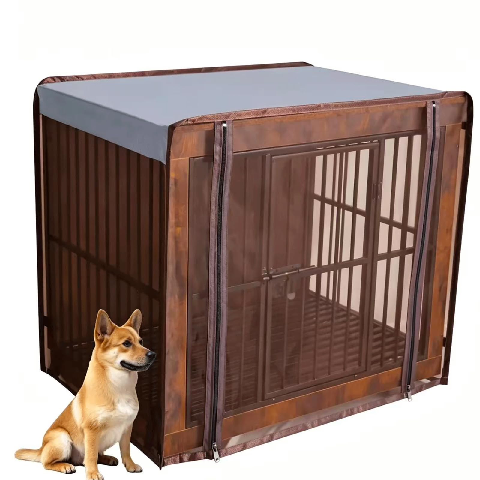 Housse de cage pour chien respirante pour le camping et le salon
