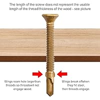 Vista 5 de Tornillos Tek Torx/Star/Star Head Autoperforantes de madera a metal, tornillos Tek de madera a metal, cabeza de estrella y estrella, tornillos Tek
