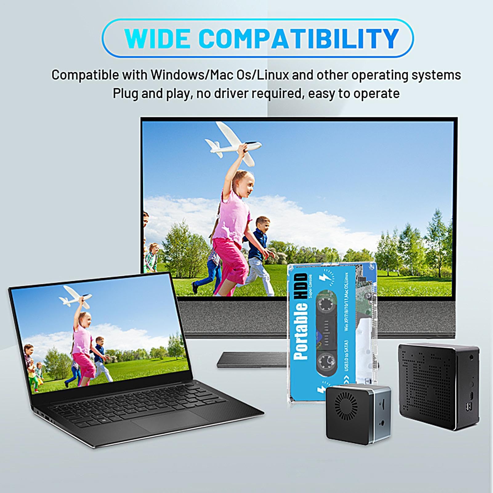 Pocket Super Console, Plug and Play Video Game Console, Built-in 60,000+ Games, 70 Classic Emulators, 4K High Definition Output, Compatible with TV/Computer/Laptop, Uni, 1 Pack — view 8