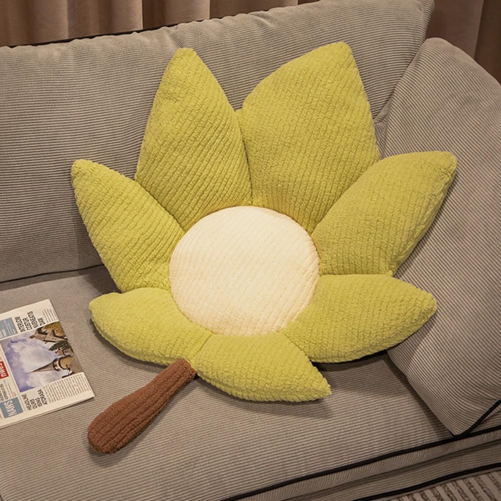 Cat Mat Maple Leaf Pet Mat Plush Simulation Leaf Cat and Dog Cushion Home Sofa Decorative Cushion Futon Ornaments Living Room Bay Window Pet Supplies (Green)