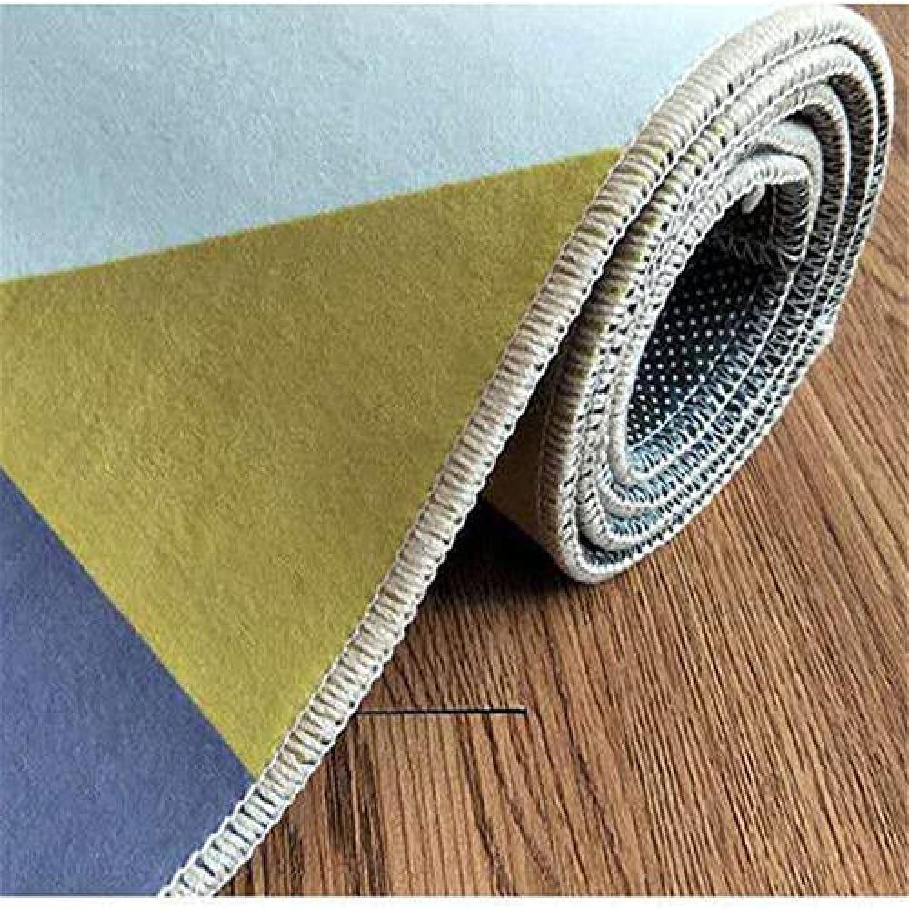 Alfombra Pequeña Dormitorio Moderno Modelo geométrico Simple Antideslizante Arecio de Agua de Lavado de Agua de Lavado de Agua. Sala de Estar Alfombra Grande alfombra140X200CM/4ft 7''X6ft 7''