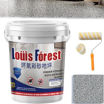 High-Gloss Marble Effect Epoxy Floor Coating, Forest Epoxy Paint, Waterproof Floor Paint, Non-Slip Wear-Resistant Epoxy Paint, High-Gloss Epoxy Resin Coating, Garage Pain Dark Grey 2