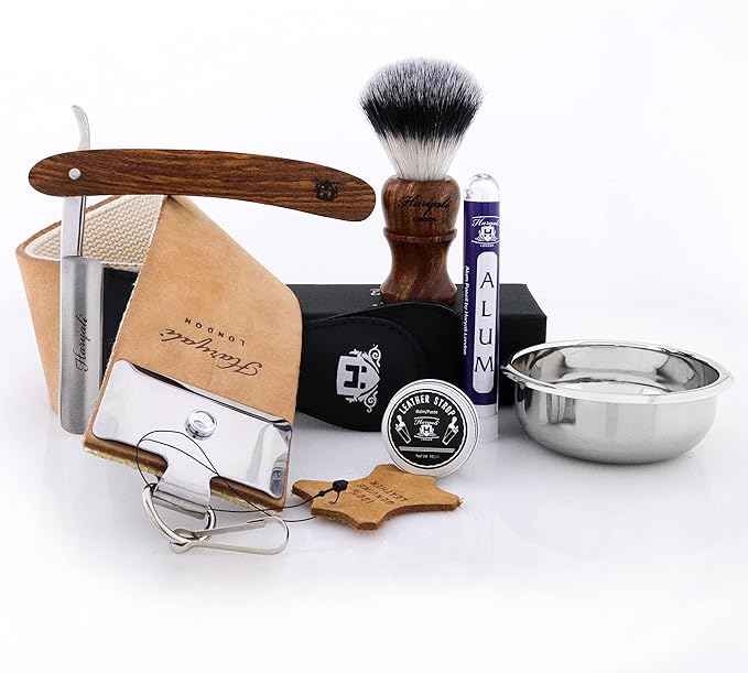 Vintage Style Men's Shaving Set with Synthetic Hair Shaving Brush,Cut ...