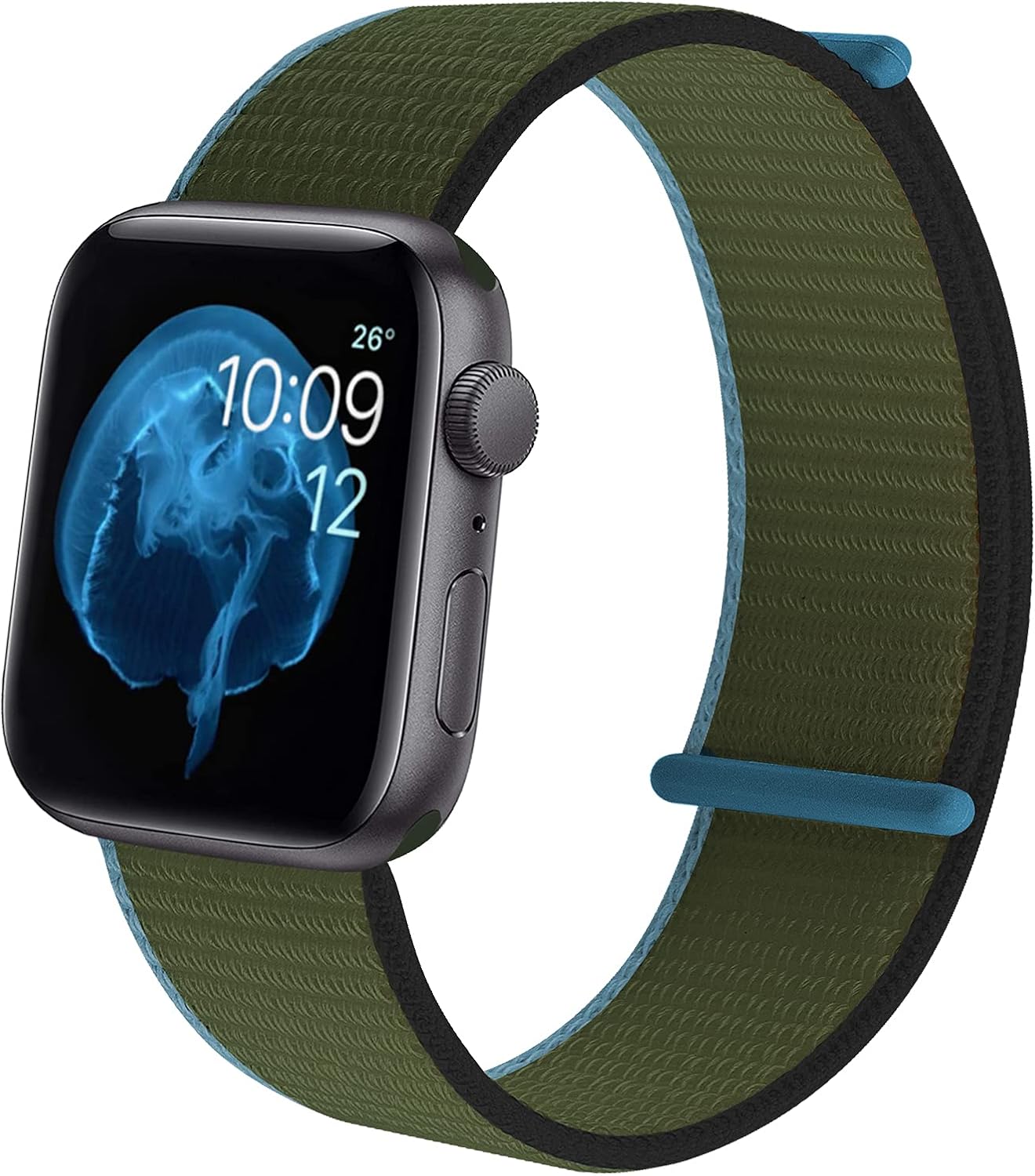 OMECKY Sport Nylon Watch Bands Compatible with Apple Watch Ultra Series 8 7 6 5 4 3 2 1 SE Straps, Soft Breathable Replacement Wristbands for iWatch 38mm 40mm 41mm 42mm 44mm 45mm 49mm