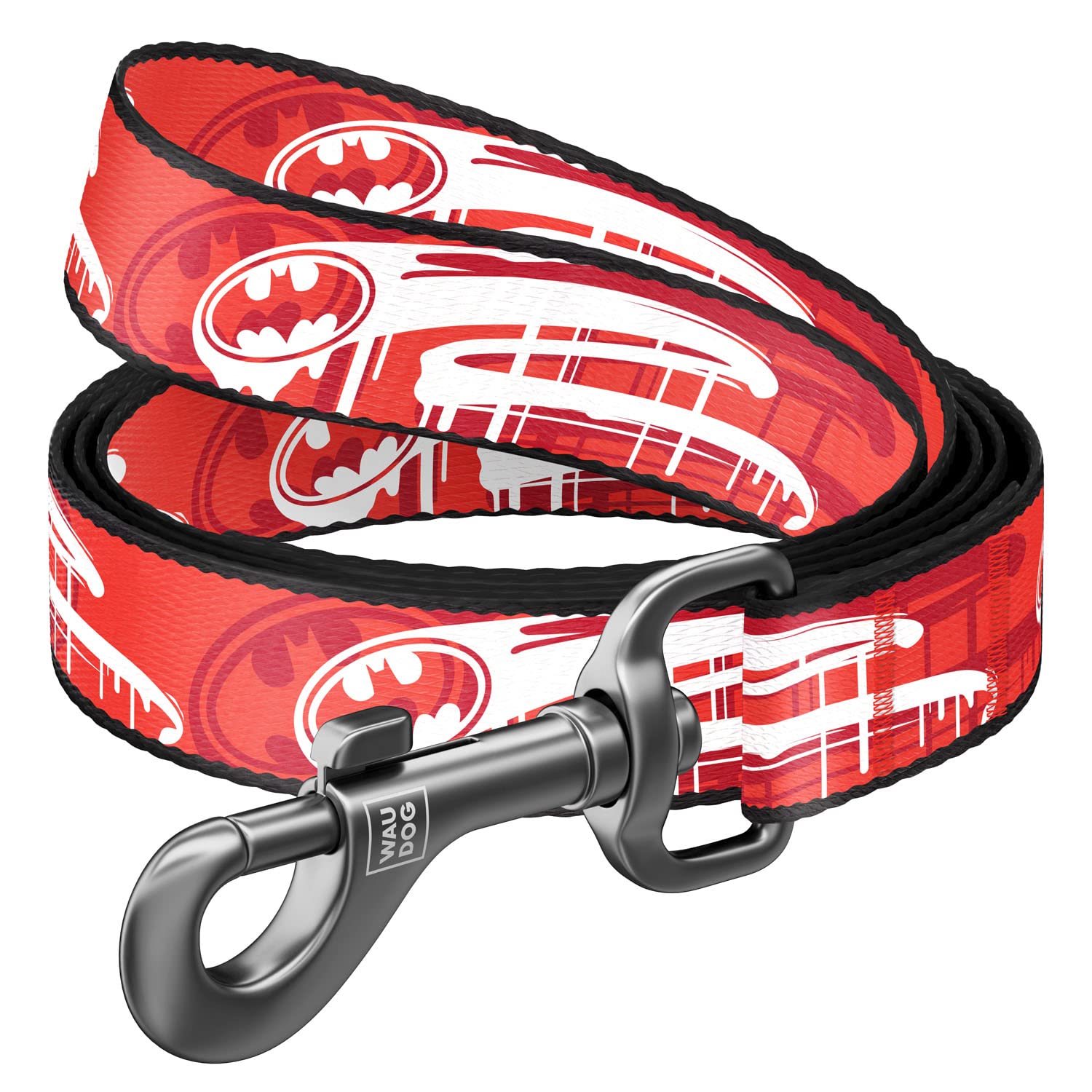 WAUDOG Batman Leash for Dogs - Strong and Durable Dog Leash - Walking & Running Leash for Pet Dogs - Red,White (15 mm) (B09MKPTBYQ) Amazon Price History, Amazon Price Tracker