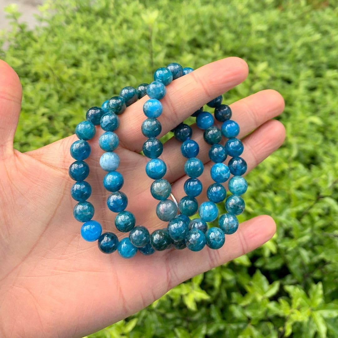 Adabele 1pc Natural Stretch Gemstone Bracelet 8mm (0.31") Bead 7 Inch to 8.5 inch Healing Crystal Energy Quartz Chakra Jewelry Women Unisex Birthday Gift