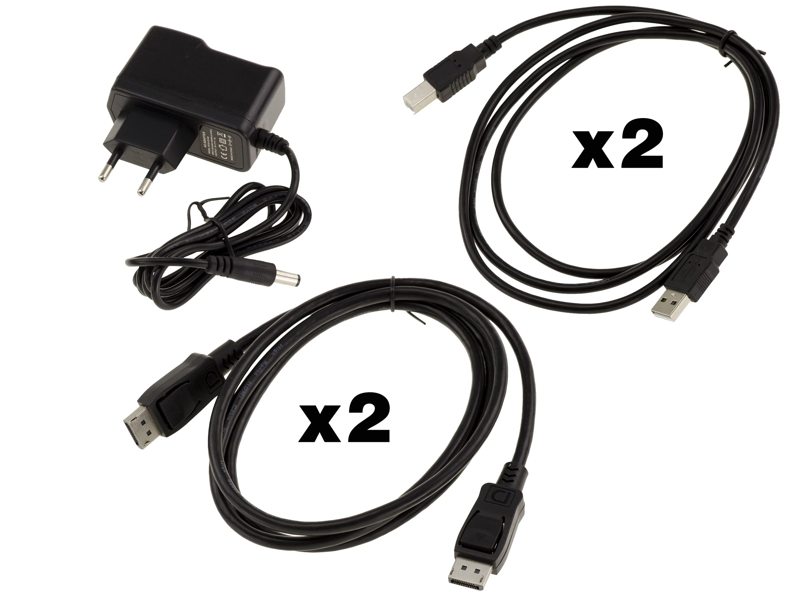 KALEA-INFORMATIQUE Conmutador KVM automático para 2 PC con conexión de pantalla DISPLAYPORT 4K 60Hz y teclado y ratón en puerto USB. Con mando a distancia, fuente de alimentación y cables