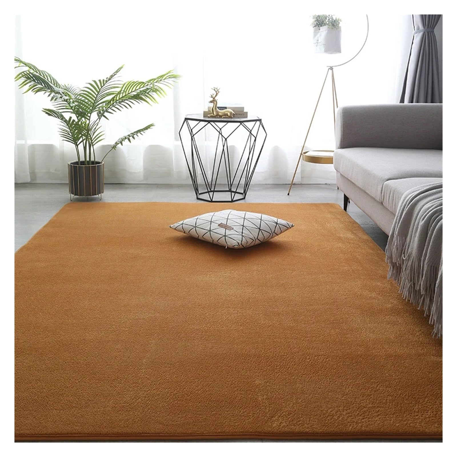 Grand tapis épais en molleton de corail doux et chaleureux