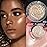 evpct Champagne Gold Face Highlighter Makeup Shimmer Glitter Diamond Sparkly Highlighters Makeup Palette Powder for Face Body Cheek Skin 03