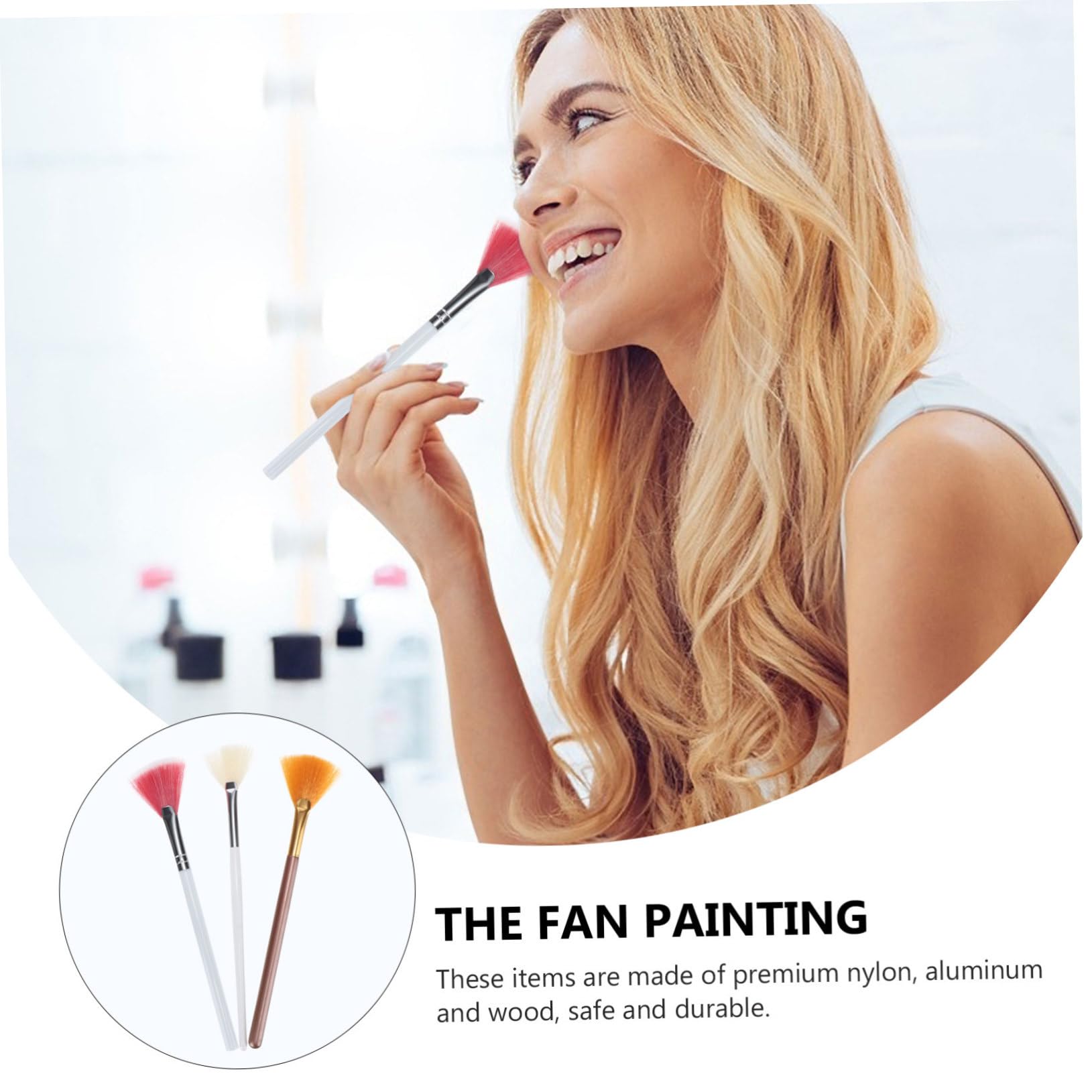 POPETPOP 15pezzi Pennelli Per Make up Forma Di Per Illuminante e Ombreggiatura Strumenti Cosmetici Professionali Per Uso Quotidiano e Occasionale Manico Ergonomico Per Creare Look Perfetti