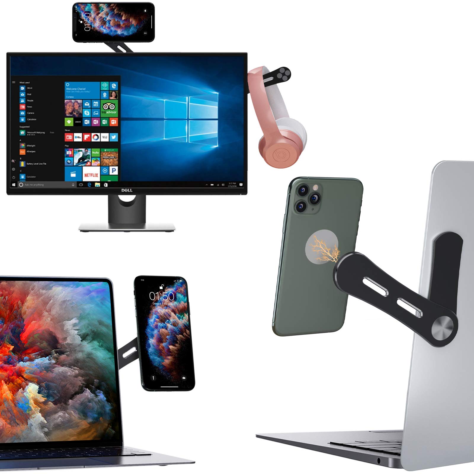 Buy DK177 Monitor Side Cell Phone Holder, Laptop Phone Holder, Computer