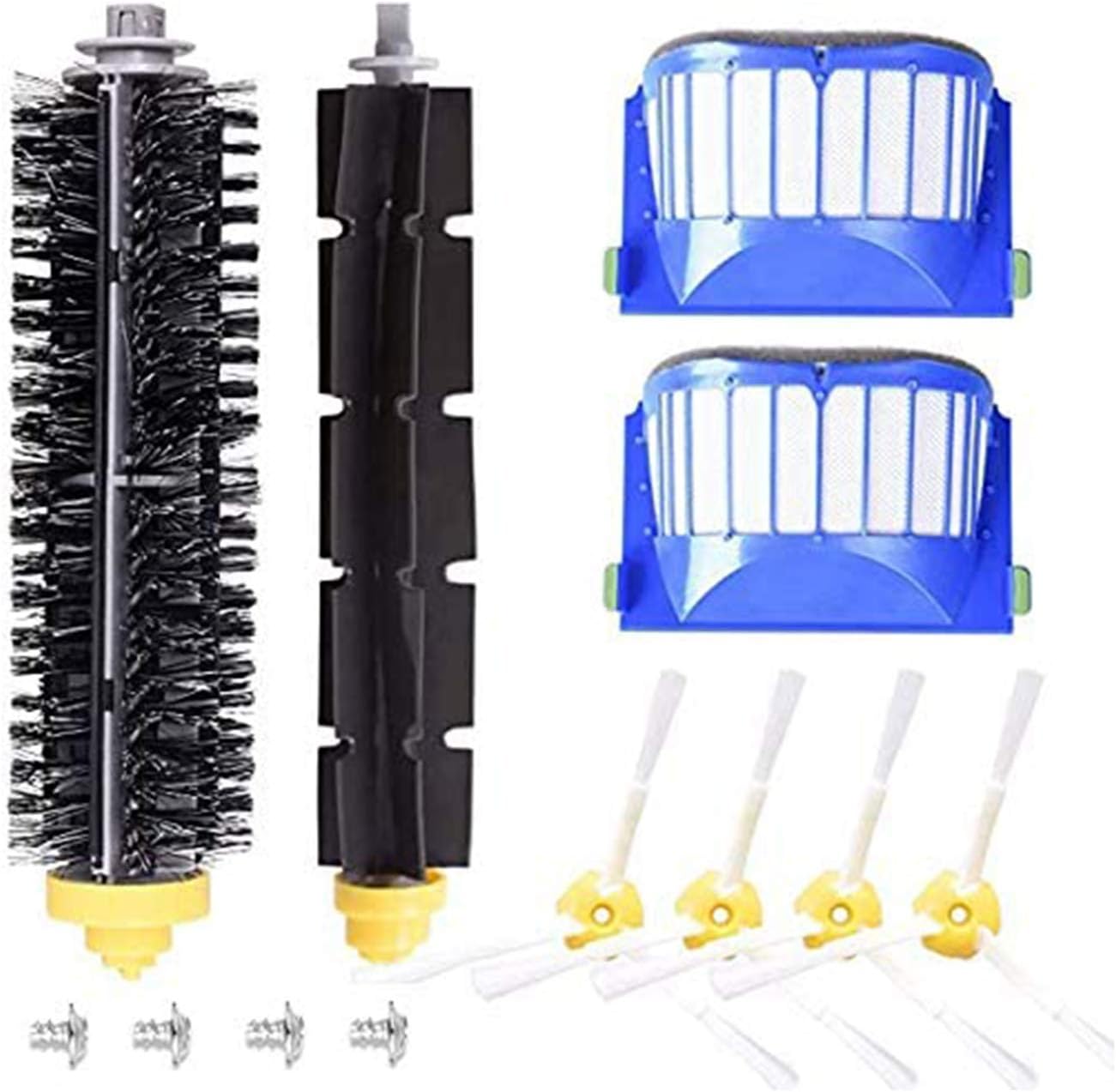 DLD Accessory for iRobot Roomba 600 610 620 630 645 650 655 660 680 500 Series Model 595 Kit Replenishment iRobot Parts Set Filter Side Brush Bristle Brush Flexible Beater Brush