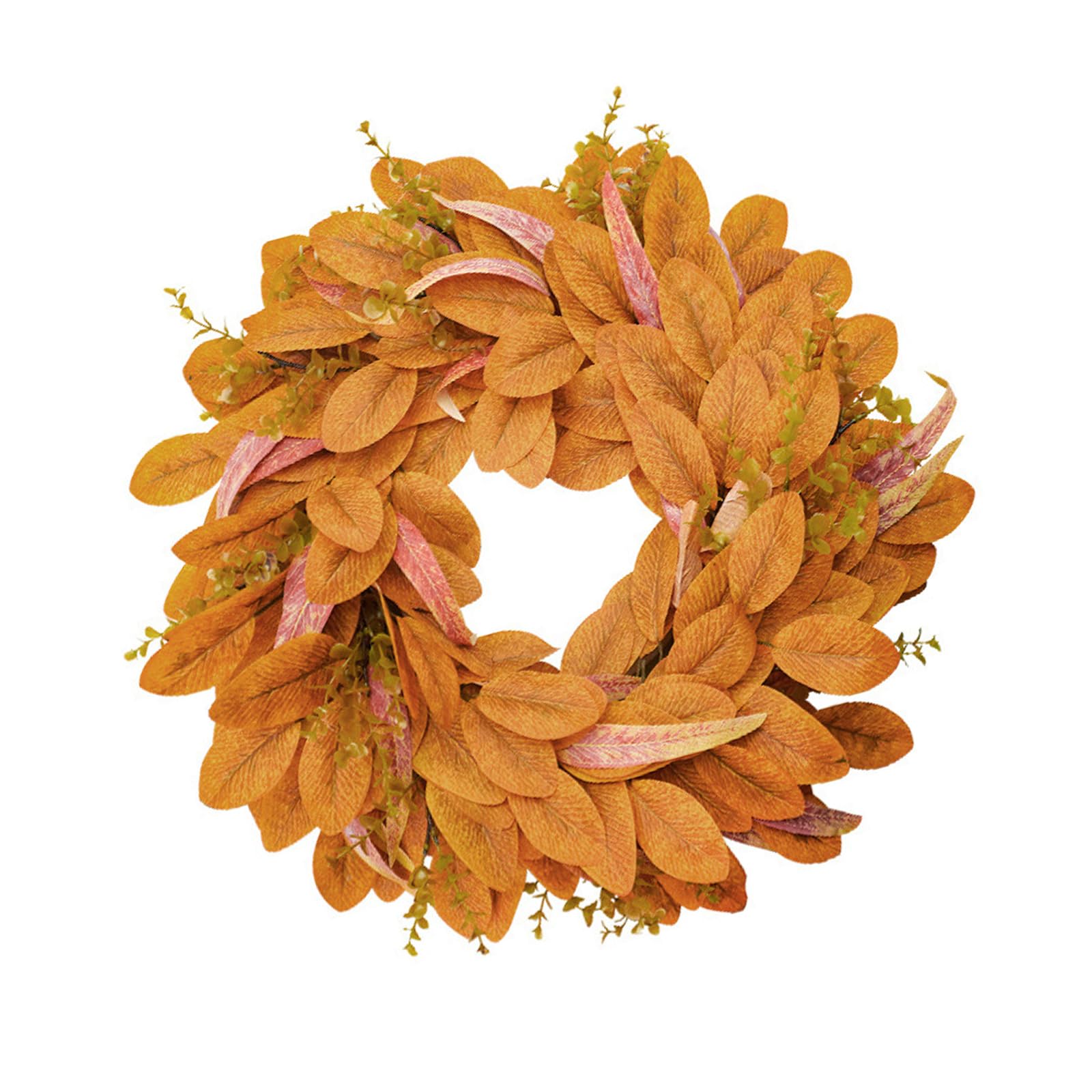 Nucelit Easy Installation Thanksgiving Wreath Hanging Ornament Autumn Decoration for Indoor Outdoor Space Fall Wreath Thanksgiving Decorations