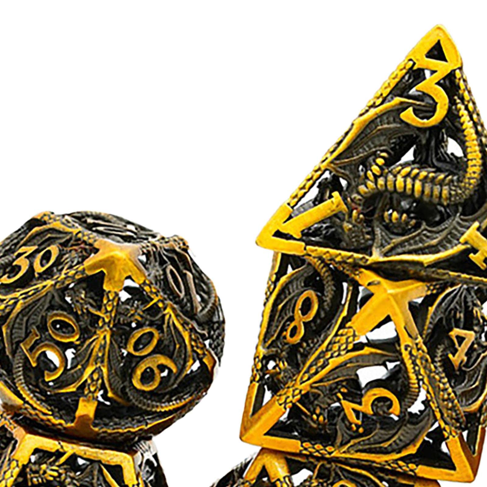 Juego de Dados, Hollow D & and Dungeon Polyhedral Metal, Estilo Punk, Juego de rol RPG Explorer MTG