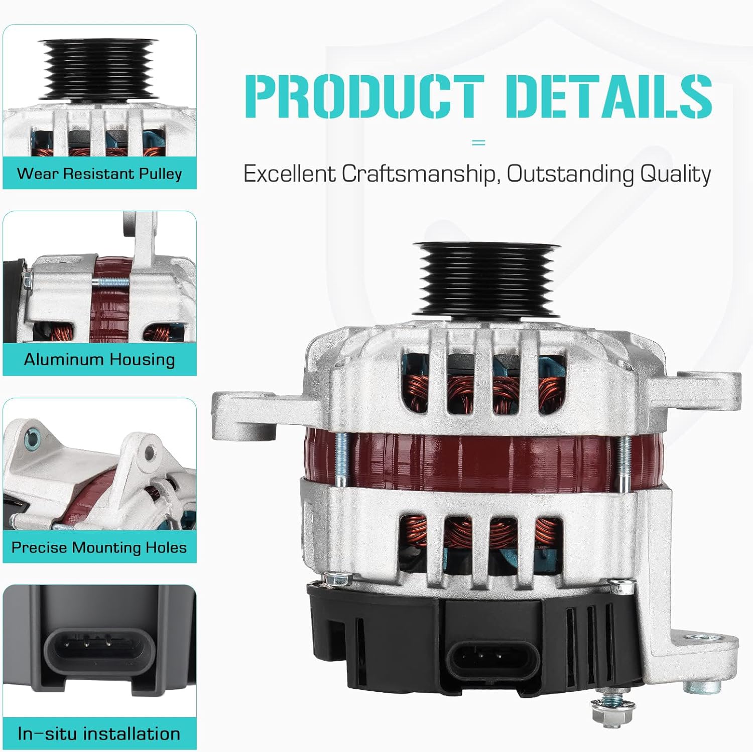 New Alternator Fit for Chevrolet Aveo Suzuki Swift++ 1.6 1.6L 2004-2008, Fit for Pontiac Wave 1.6 1.6L 2005-2008, for Aveo5 2006-2008 400-12215, 96540542