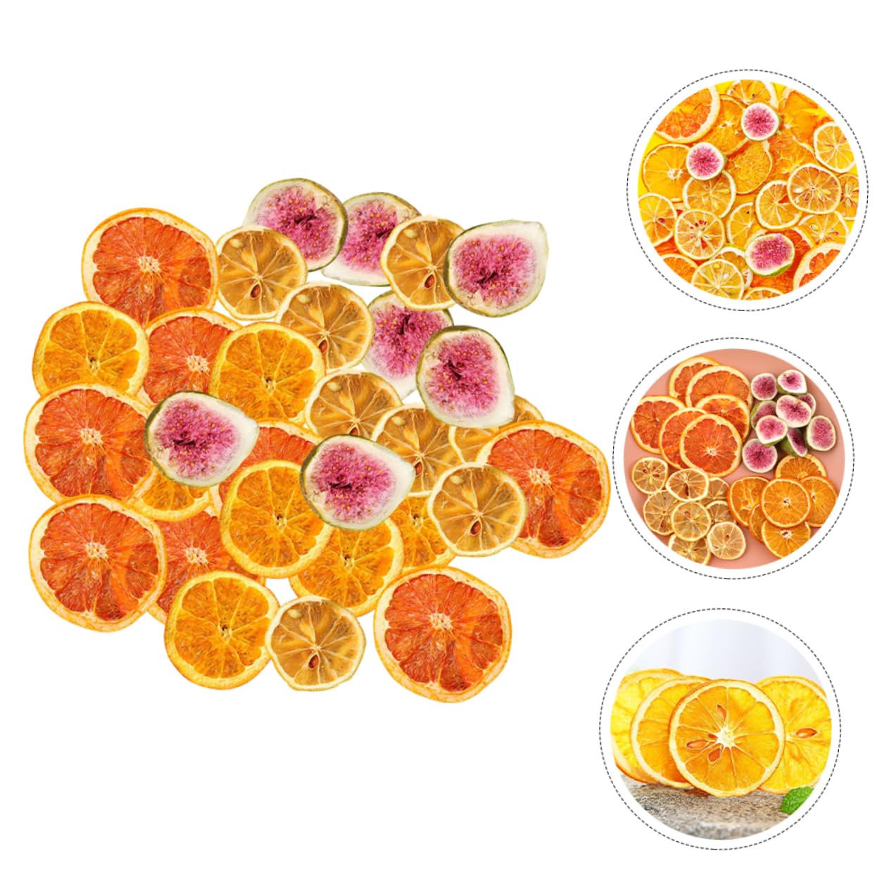 Gadpiparty 2stücke Deko Getrockneten Orangenscheiben Und Früchten Für Kreative Bastelideen Für Weihnachtskränze Tischdekoration Und Zufällige