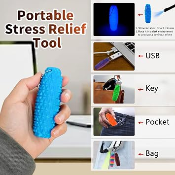 6PCS Little Pain Relief, 3D Printed Fidget Toys (Color B)