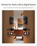 DESLOC B200 Fingerprint Smart Lock with 2 Wave Lever Handles for Front Door | Keyless Front Door Lock Set, Electronic Keypad Deadbolt with Backlit, App Control, Auto Lock, 12 Months Battery Life, IP54