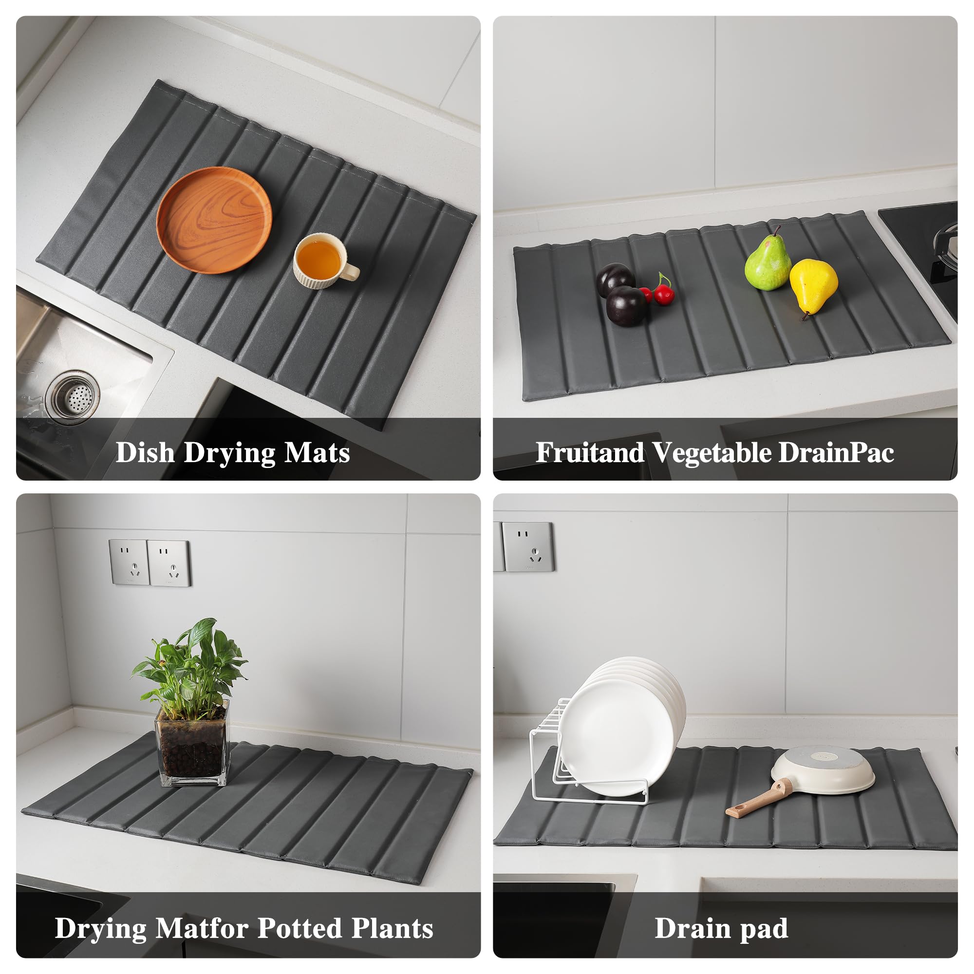 Absorbant Tapis De Cuisine Égouttoir Absorbant Évier Pour Antidérapant De Cuisine Tapis Vaisselle