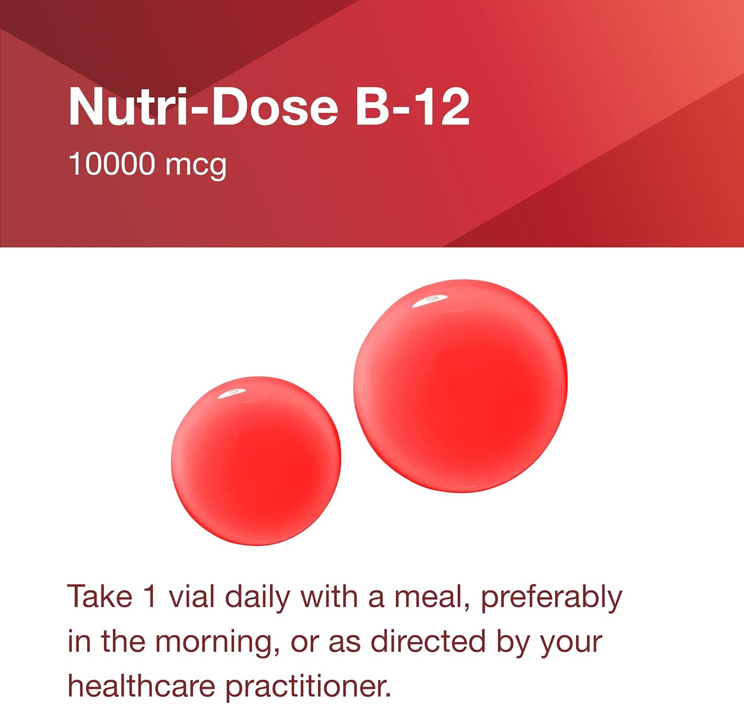 PROTOCOL FOR LIFE BALANCE Nutri-Dose B-12 10,000mcg - Liquid Vitamin B-12 - for Energy, Nerve Health & Metabolism Support* - with Folate & Biotin - Convenient Vials - High Potency B-12-12