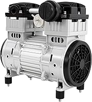 Vista 1 de Bomba de vacío de diafragma sin aceite, bomba de aire silenciosa sin aceite 7CFM con cabezal de compresor de aire 110 V, compresor de aire