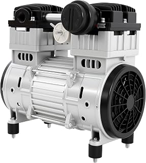 Oil-Free Vacuum Pump, 7CFM Industrial Air Compressor, 8 BAR 5A Industrial Oilless Diaphragm Mute Vacuum Pump, Automatic Quiet High Vacuum Piston Compressor, for Blister Molding, Plastics,